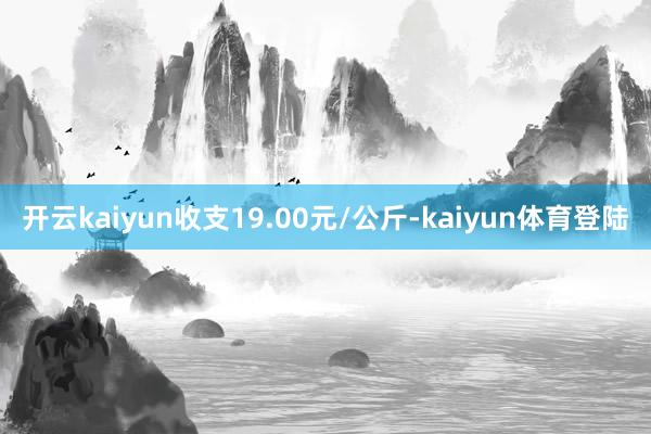 开云kaiyun收支19.00元/公斤-kaiyun体育登陆